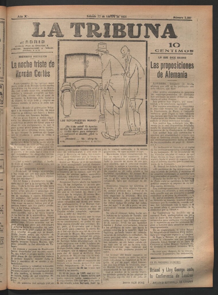Miniatura de La Tribuna del 26 de febrero de 1921