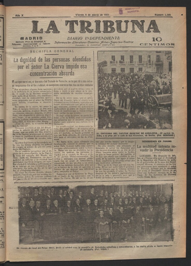 Miniatura de La Tribuna del 4 de marzo de 1921