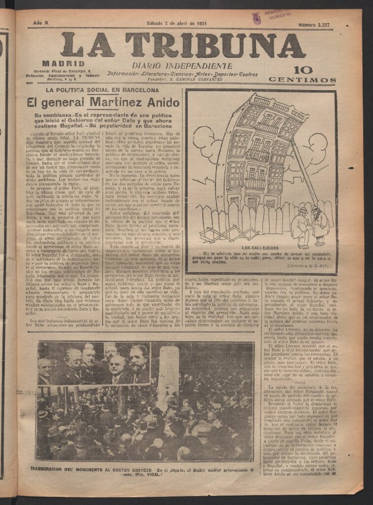 Miniatura de La Tribuna del 2 de abril de 1921