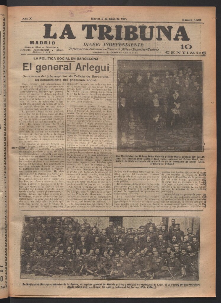 Miniatura de La Tribuna del 5 de abril de 1921