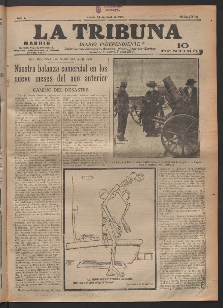 Miniatura de La Tribuna del 14 de abril de 1921