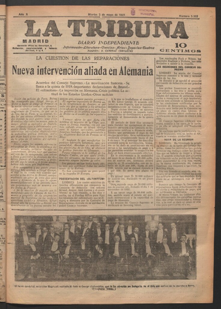 Miniatura de La Tribuna del 3 de mayo de 1921