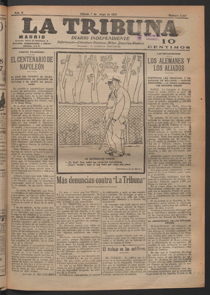 Miniatura de La Tribuna del 7 de mayo de 1921