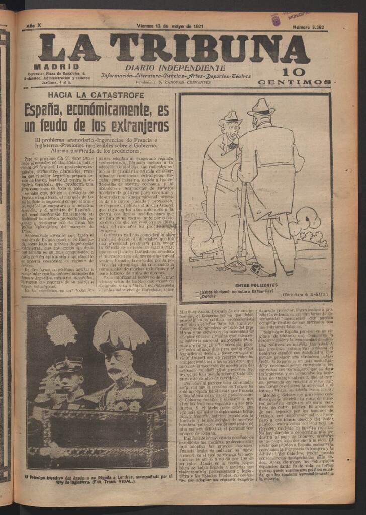 Miniatura de La Tribuna del 13 de mayo de 1921