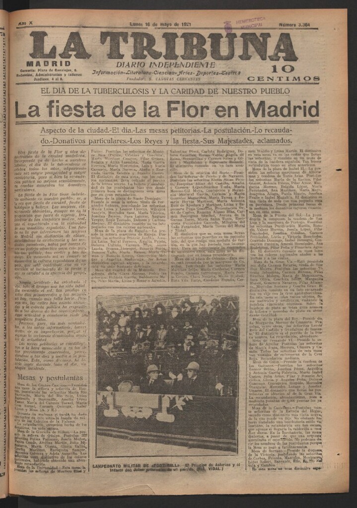Miniatura de La Tribuna del 16 de mayo de 1921