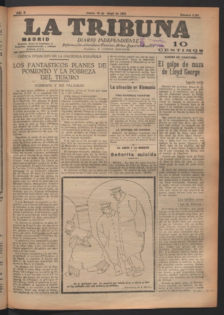 Miniatura de La Tribuna del 19 de mayo de 1921