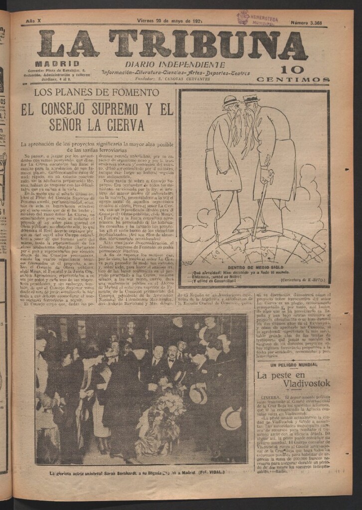Miniatura de La Tribuna del 20 de mayo de 1921