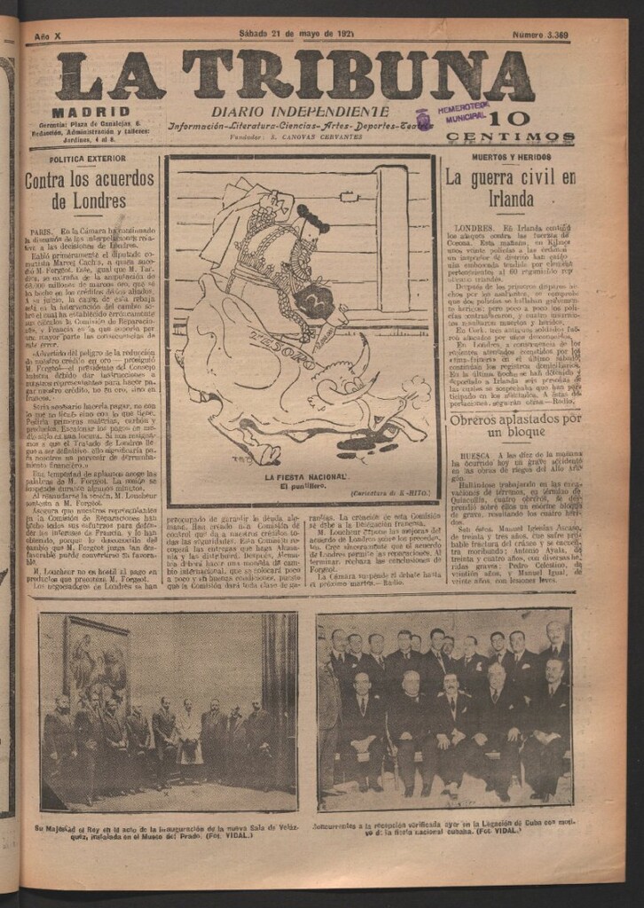 Miniatura de La Tribuna del 21 de mayo de 1921