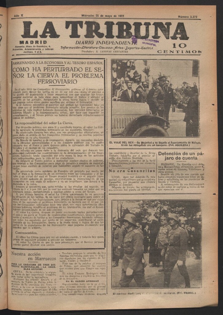 Miniatura de La Tribuna del 25 de mayo de 1921