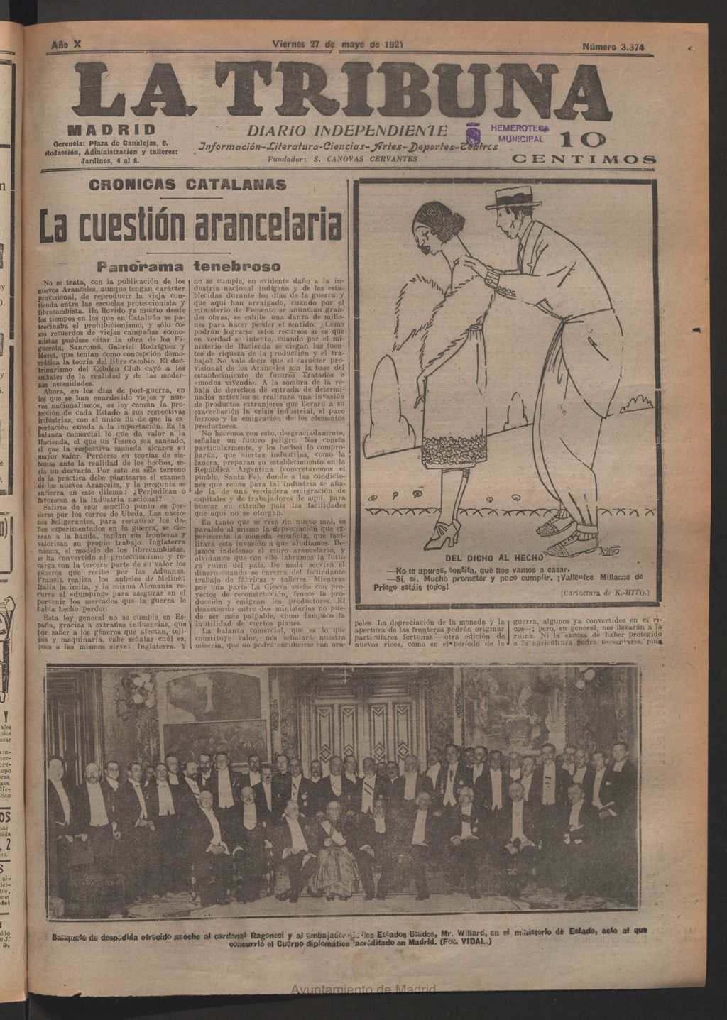 Miniatura de La Tribuna del 27 de mayo de 1921