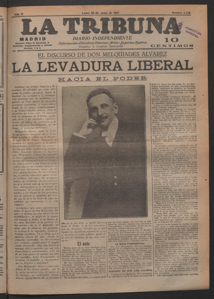 Miniatura de La Tribuna del 30 de mayo de 1921