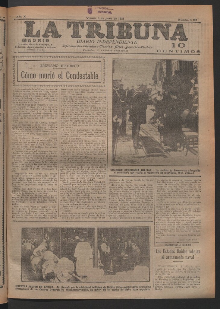 Miniatura de La Tribuna del 3 de junio de 1921