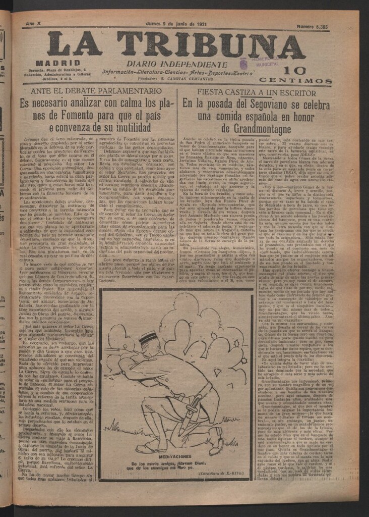 Miniatura de La Tribuna del 9 de junio de 1921
