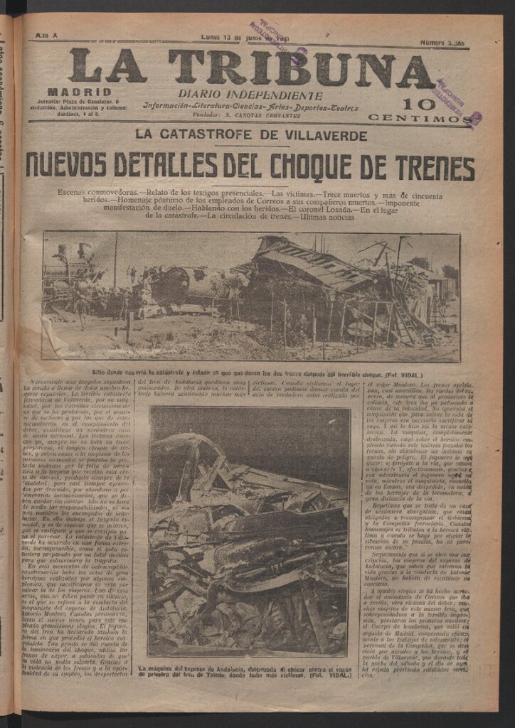 Miniatura de La Tribuna del 13 de junio de 1921