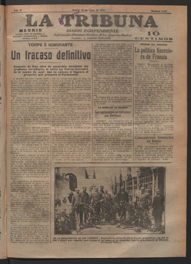 Miniatura de La Tribuna del 16 de junio de 1921