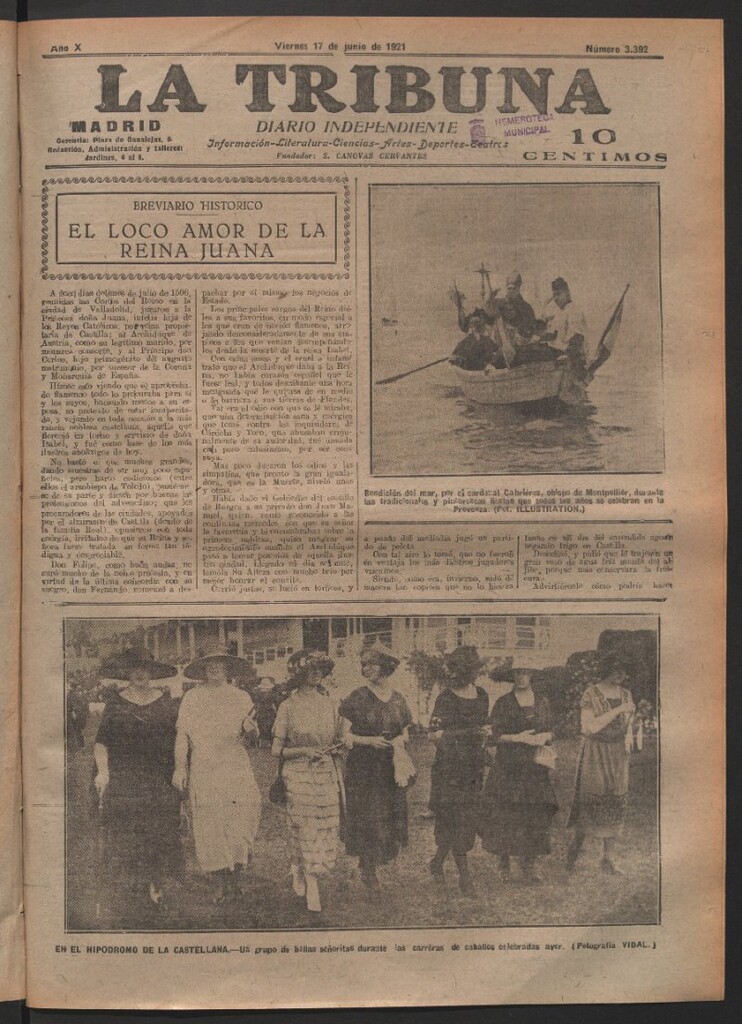 Miniatura de La Tribuna del 17 de junio de 1921