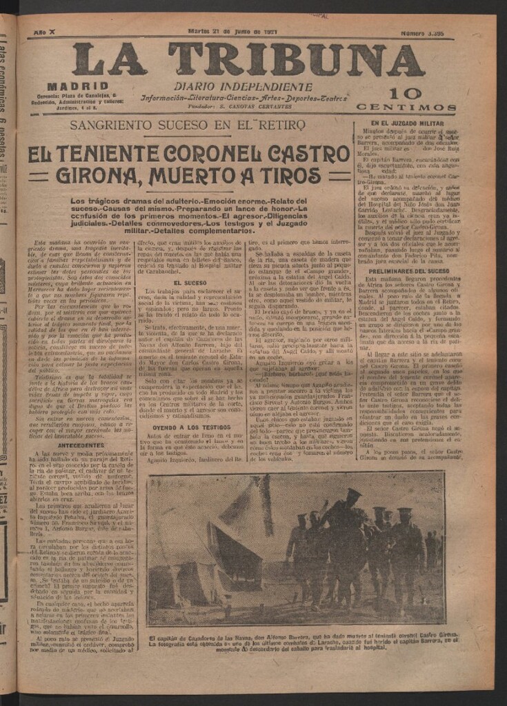Miniatura de La Tribuna del 21 de junio de 1921