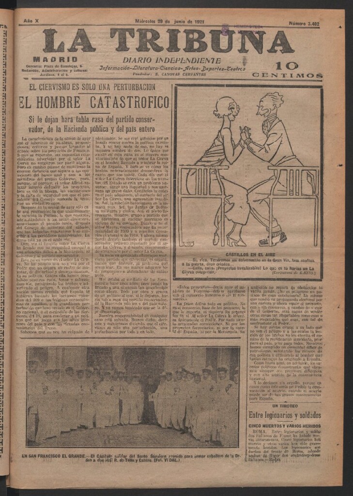 Miniatura de La Tribuna del 29 de junio de 1921