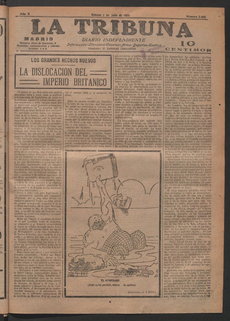 Miniatura de La Tribuna del 2 de julio de 1921