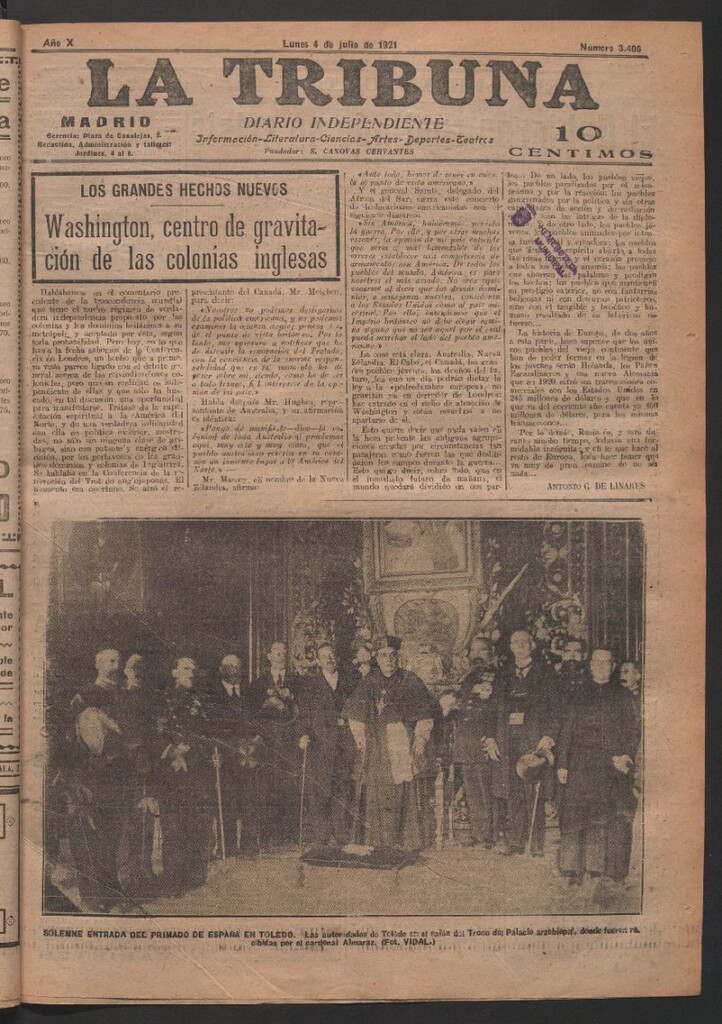 Miniatura de La Tribuna del 4 de julio de 1921