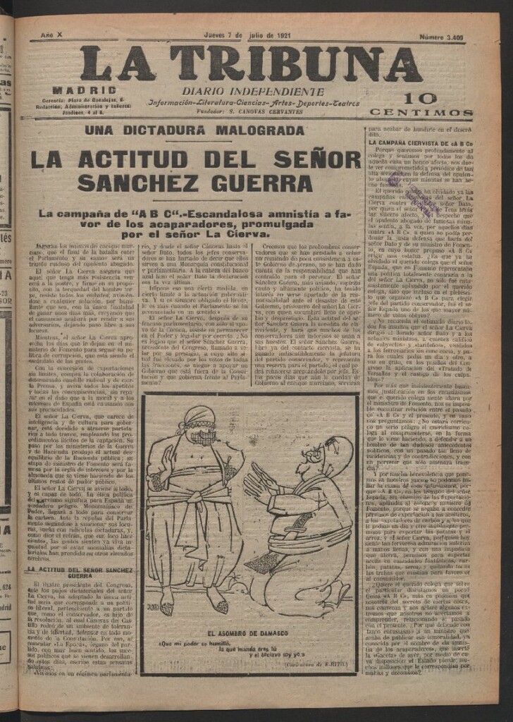 Miniatura de La Tribuna del 7 de julio de 1921
