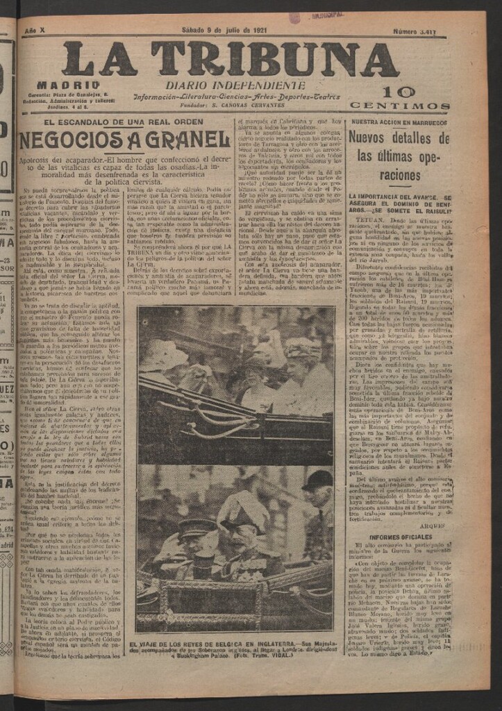 Miniatura de La Tribuna del 9 de julio de 1921