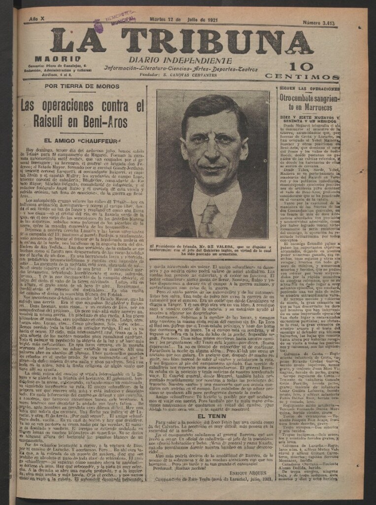 Miniatura de La Tribuna del 12 de julio de 1921