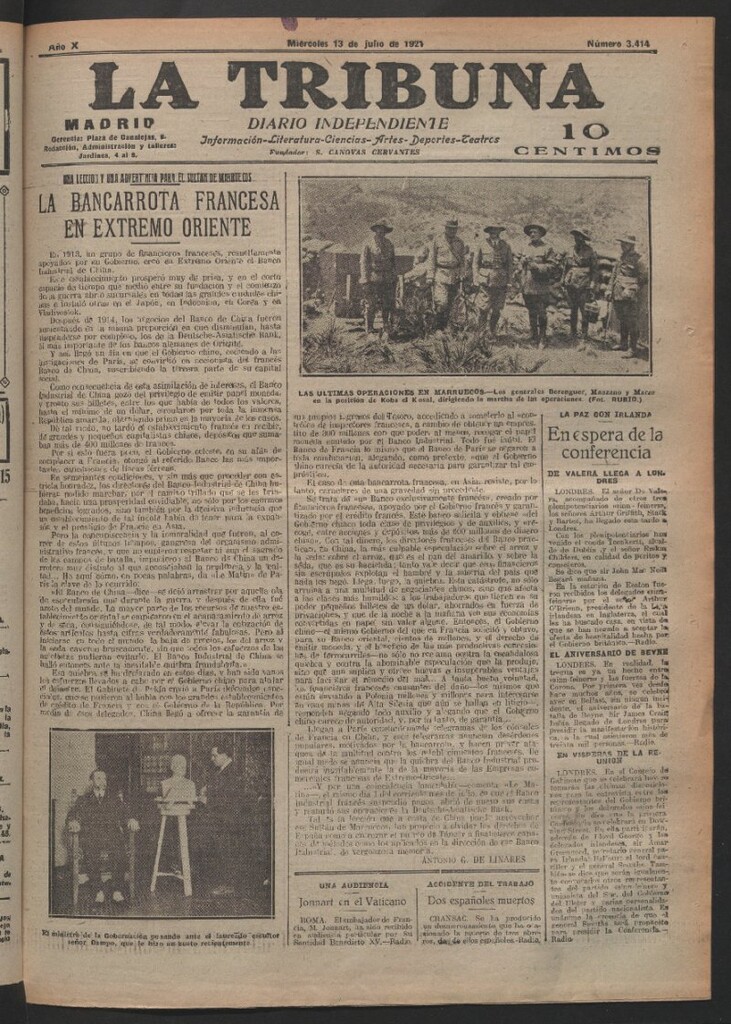 Miniatura de La Tribuna del 13 de julio de 1921