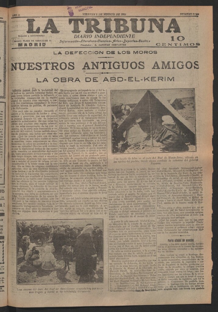 Miniatura de La Tribuna del 5 de agosto de 1921