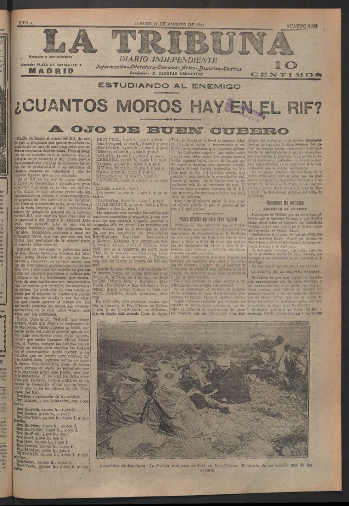 Miniatura de La Tribuna del 11 de agosto de 1921