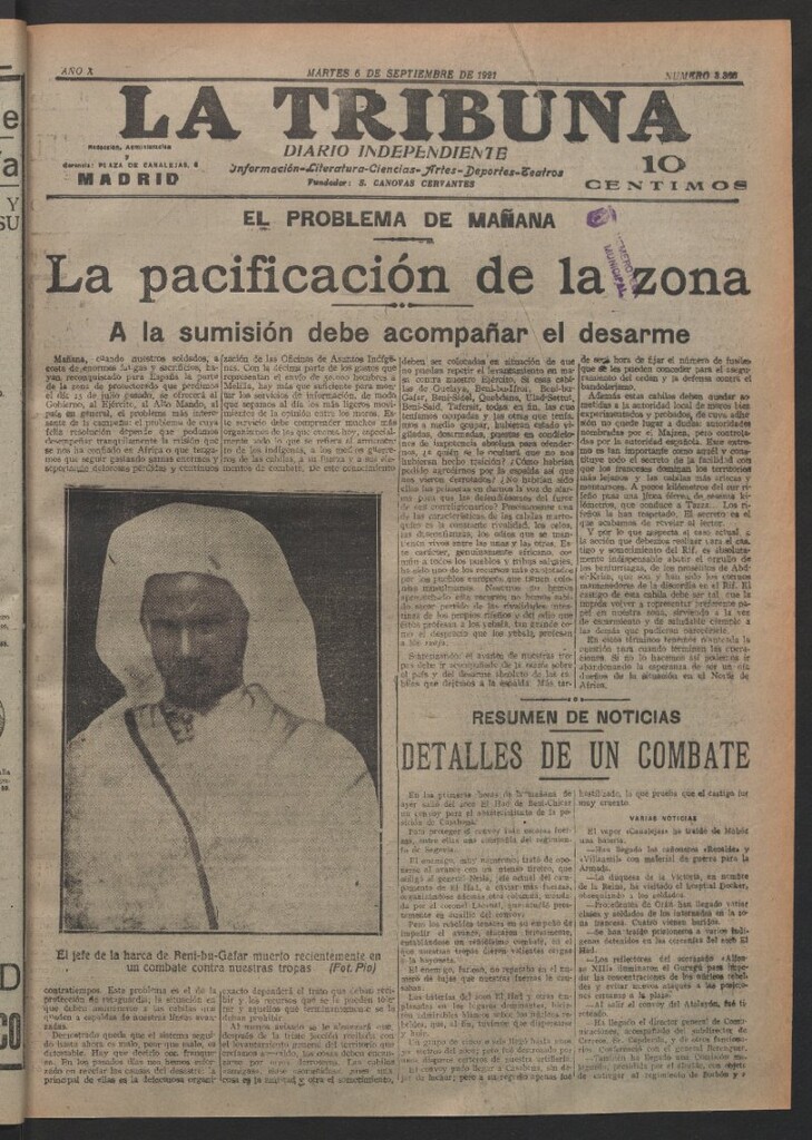 Miniatura de La Tribuna del 6 de septiembre de 1921