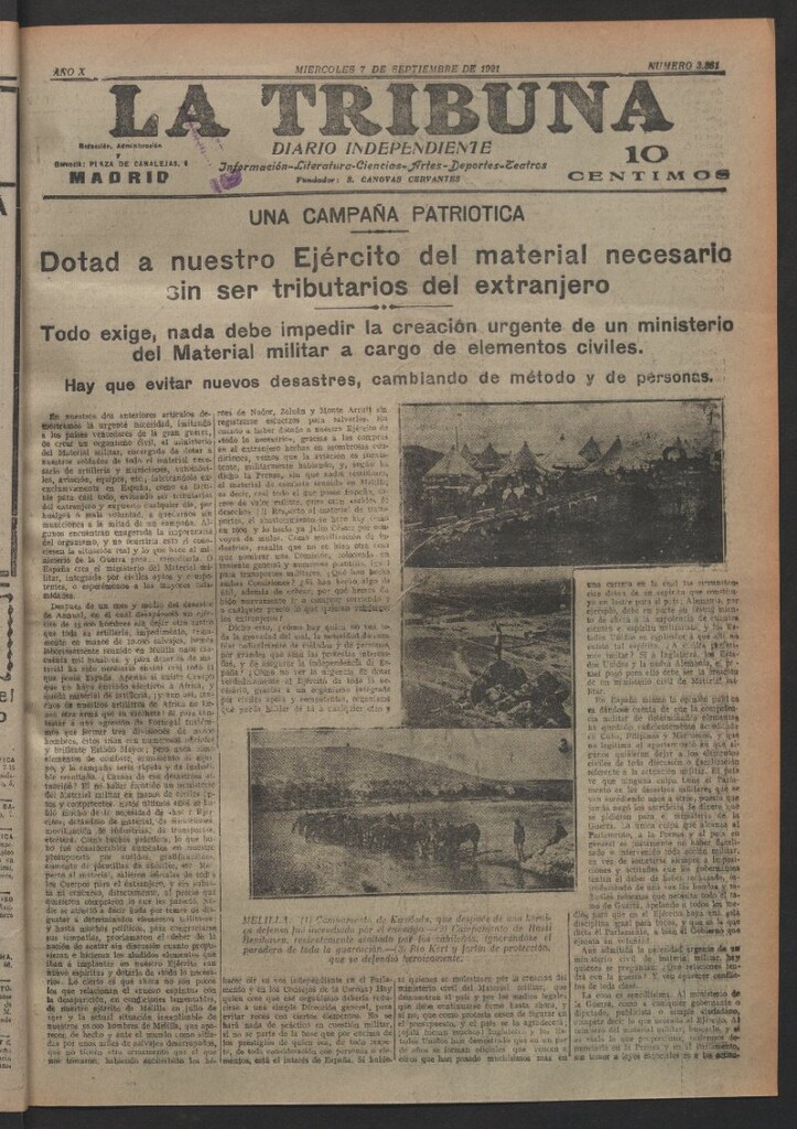 Miniatura de La Tribuna del 7 de septiembre de 1921