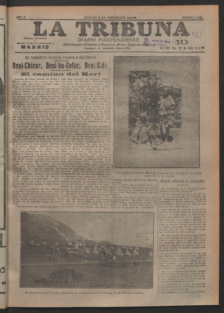 Miniatura de La Tribuna del 9 de septiembre de 1921