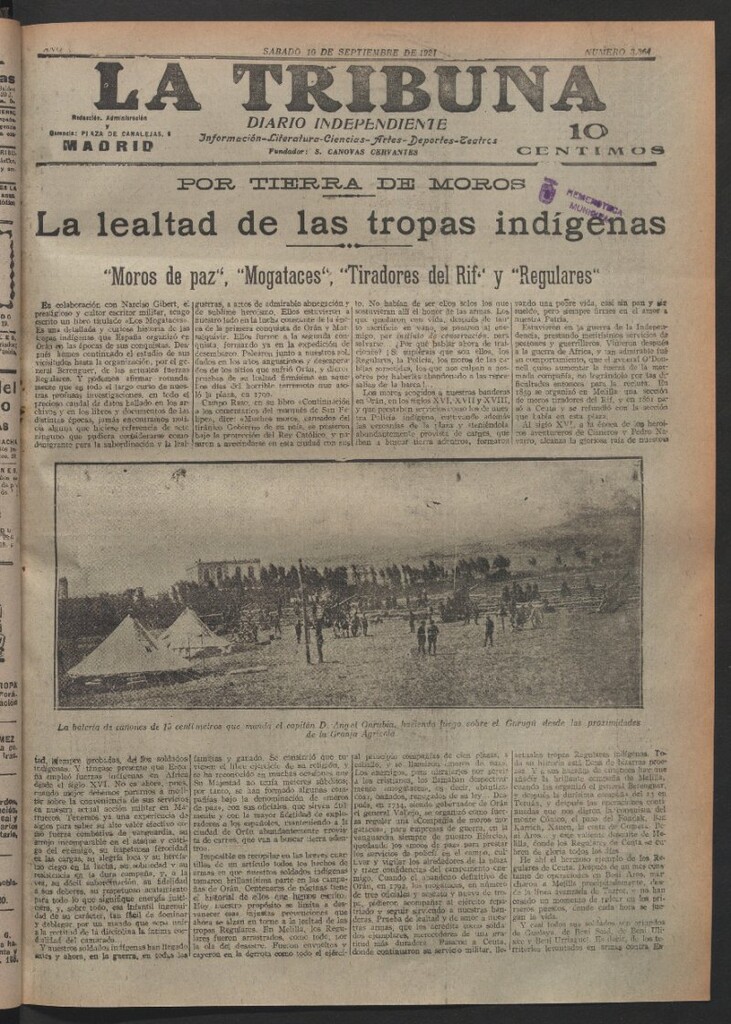 Miniatura de La Tribuna del 10 de septiembre de 1921