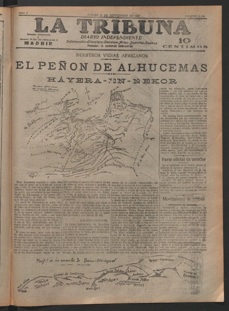 Miniatura de La Tribuna del 15 de septiembre de 1921