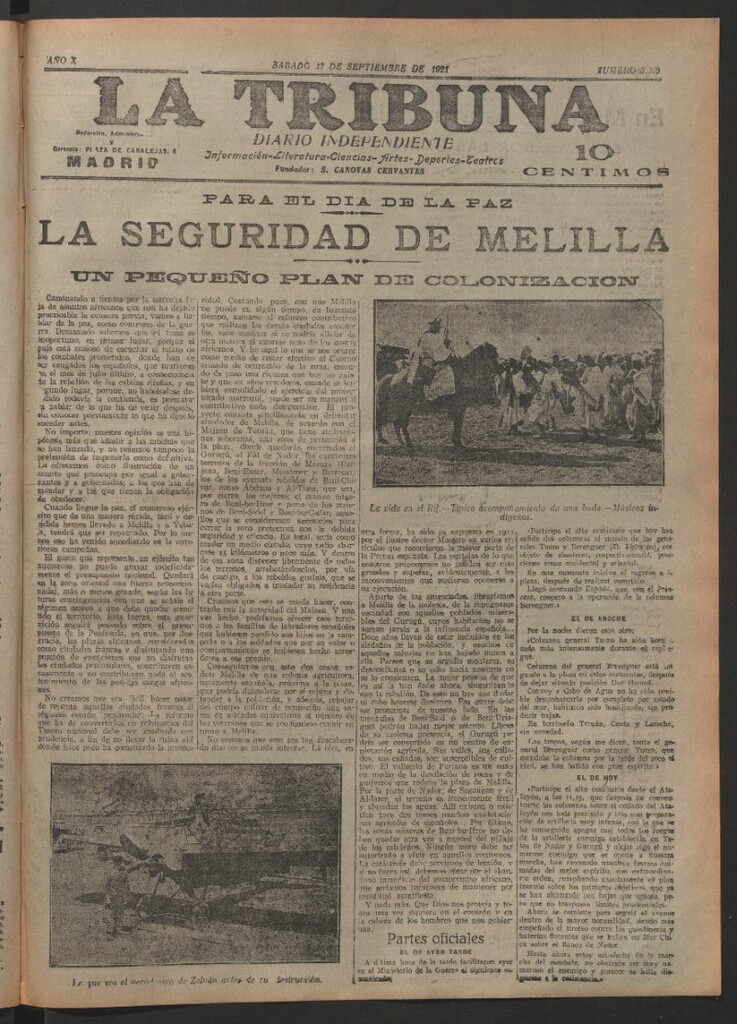 Miniatura de La Tribuna del 17 de septiembre de 1921