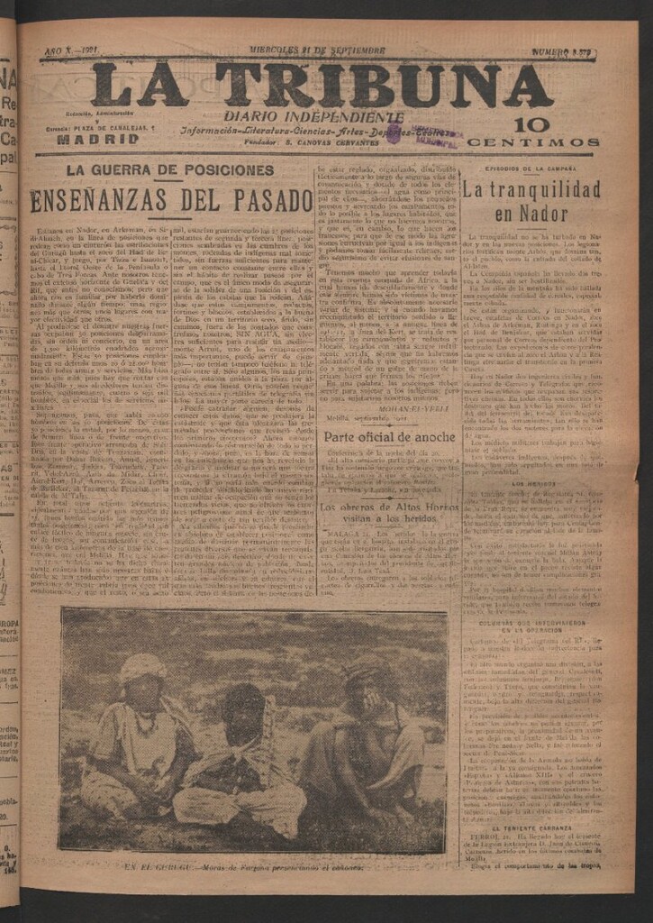 Miniatura de La Tribuna del 21 de septiembre de 1921