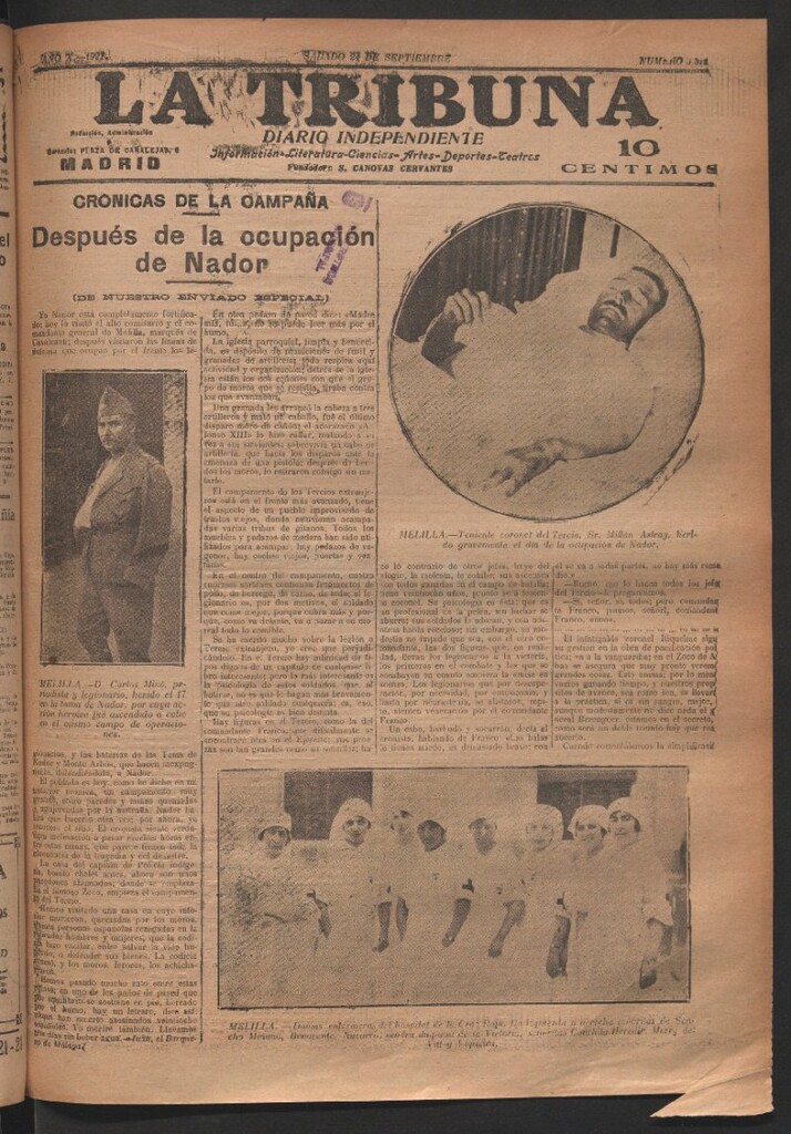 Miniatura de La Tribuna del 24 de septiembre de 1921