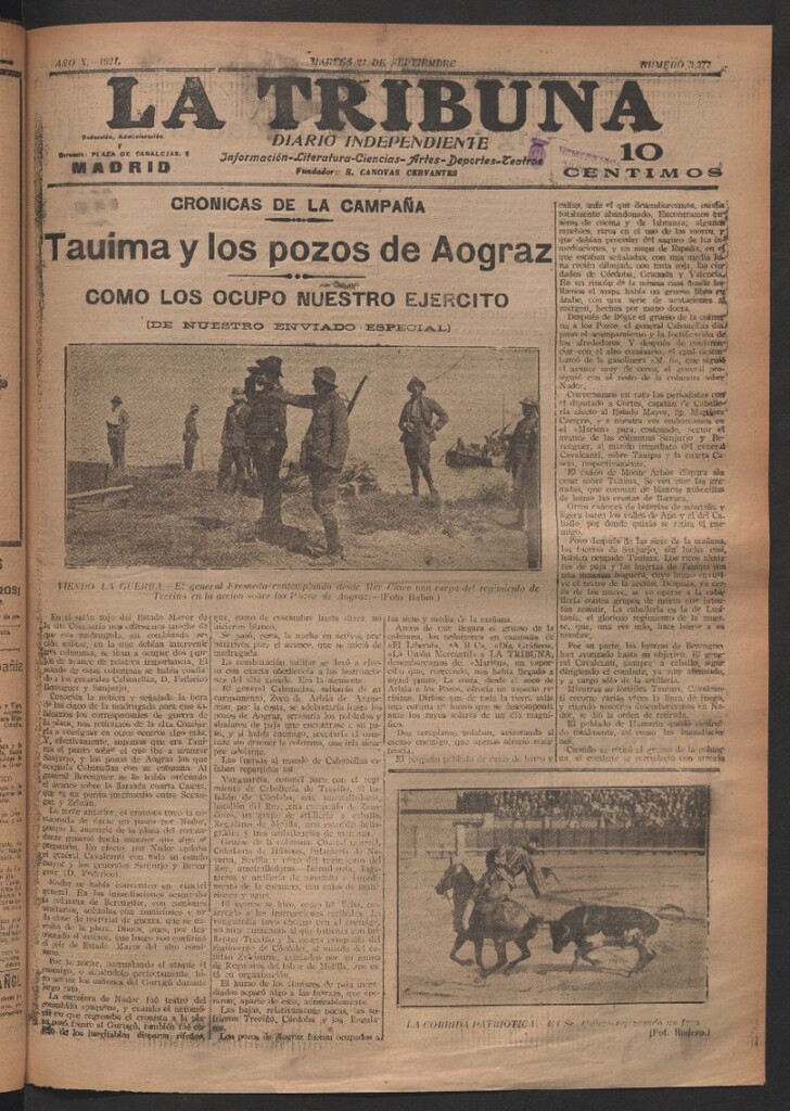 Miniatura de La Tribuna del 27 de septiembre de 1921