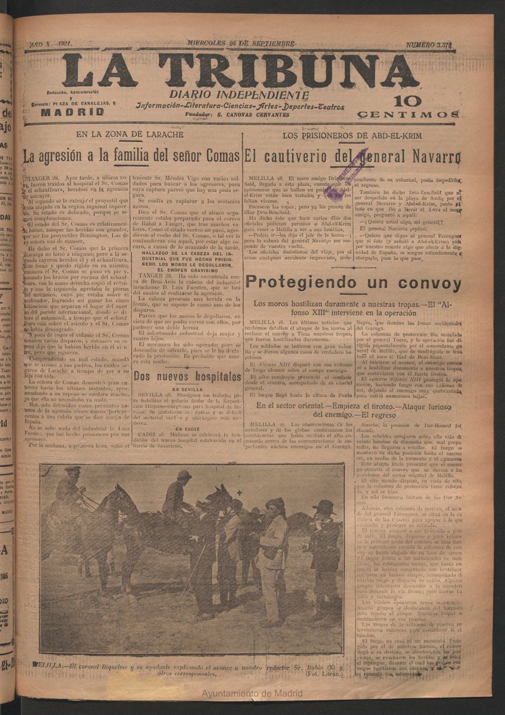 Miniatura de La Tribuna del 28 de septiembre de 1921