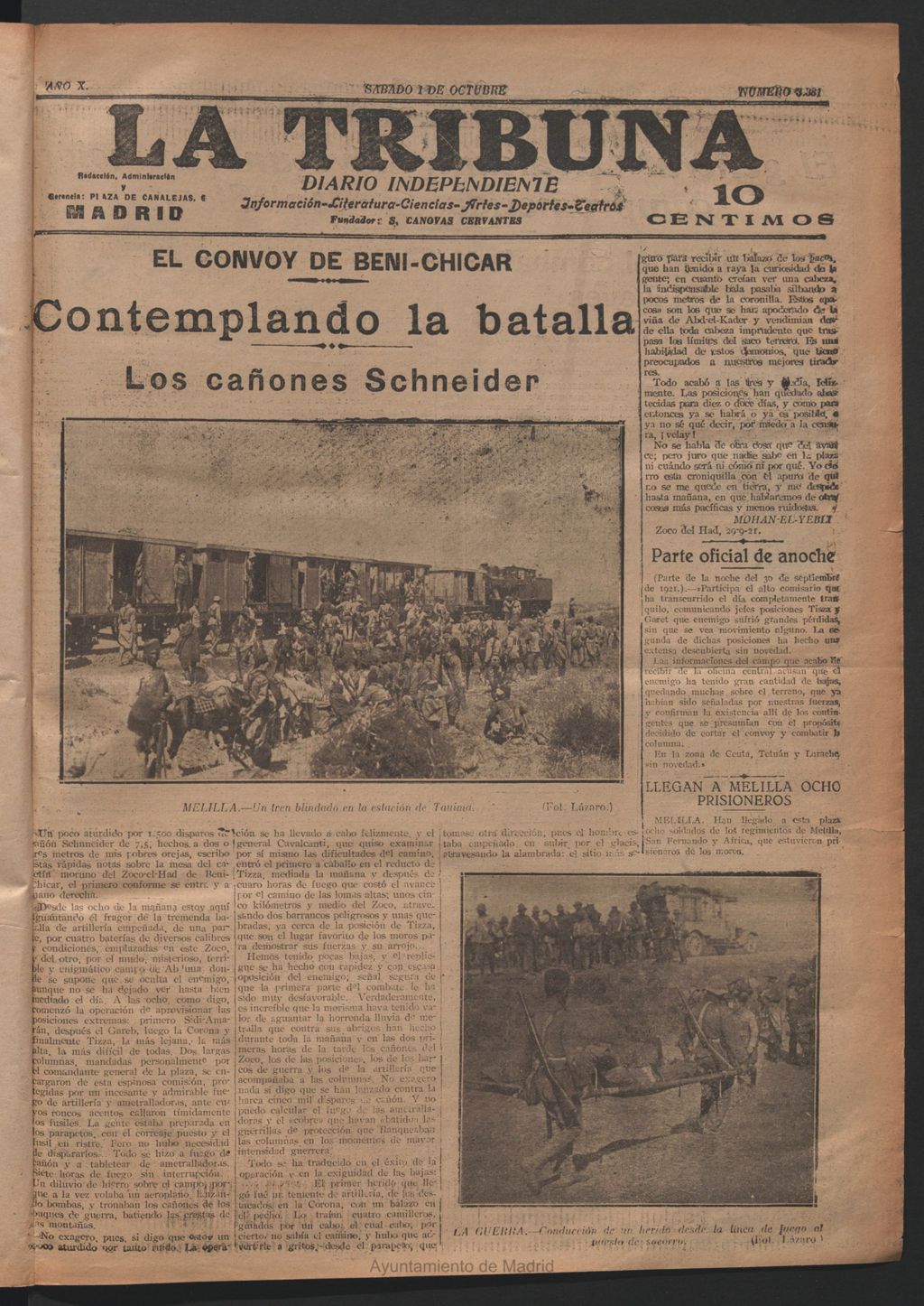 Miniatura de La Tribuna del 1 de octubre de 1921