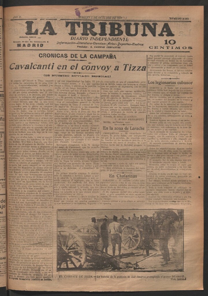 Miniatura de La Tribuna del 4 de octubre de 1921