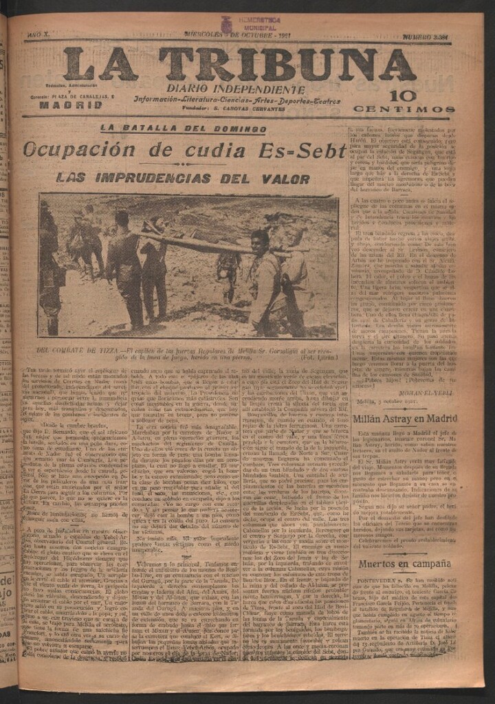 Miniatura de La Tribuna del 5 de octubre de 1921