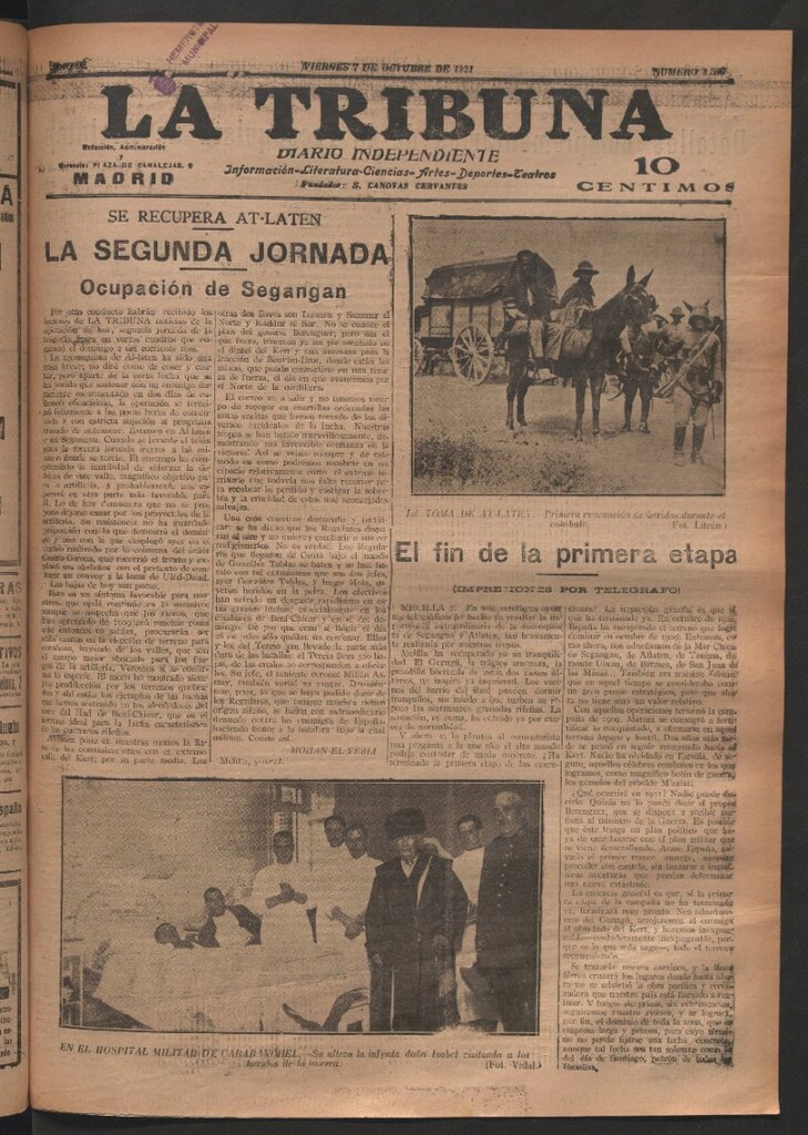 Miniatura de La Tribuna del 8 de octubre de 1921