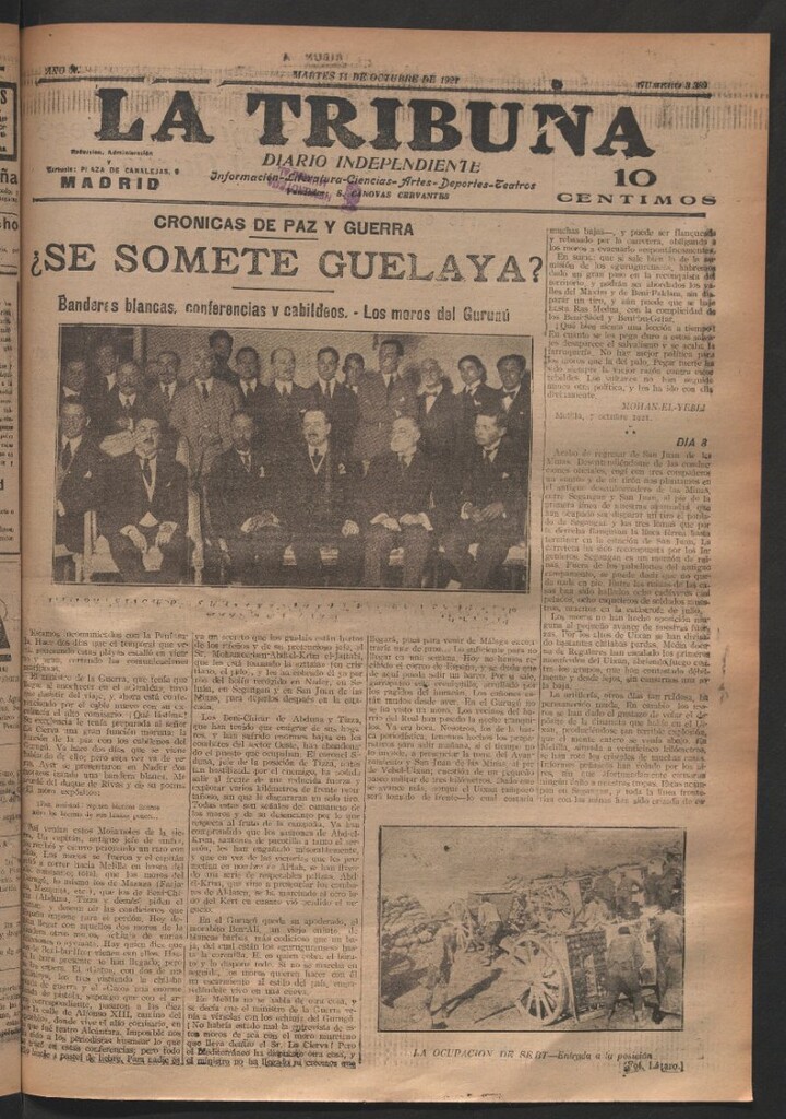 Miniatura de La Tribuna del 11 de octubre de 1921