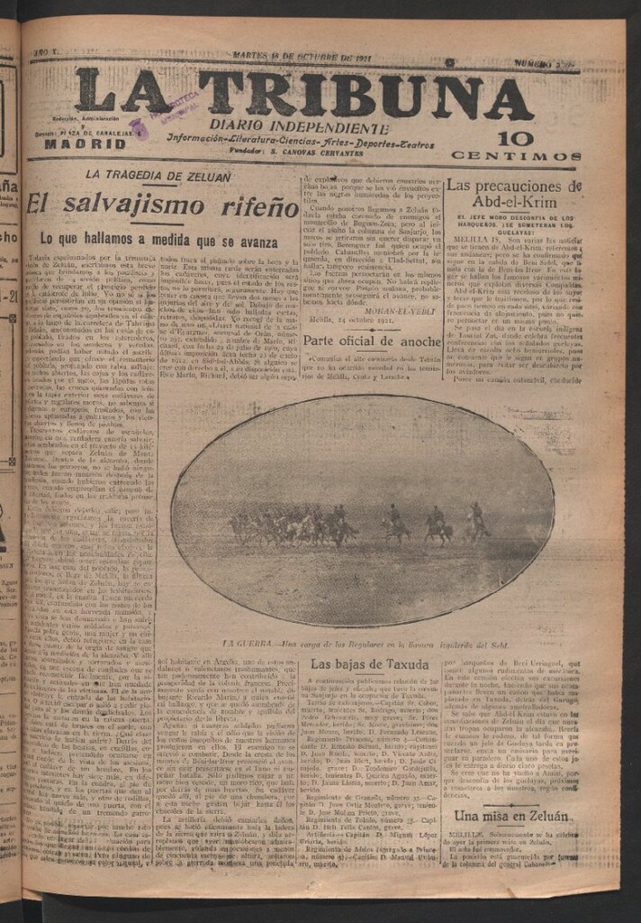 Miniatura de La Tribuna del 18 de octubre de 1921