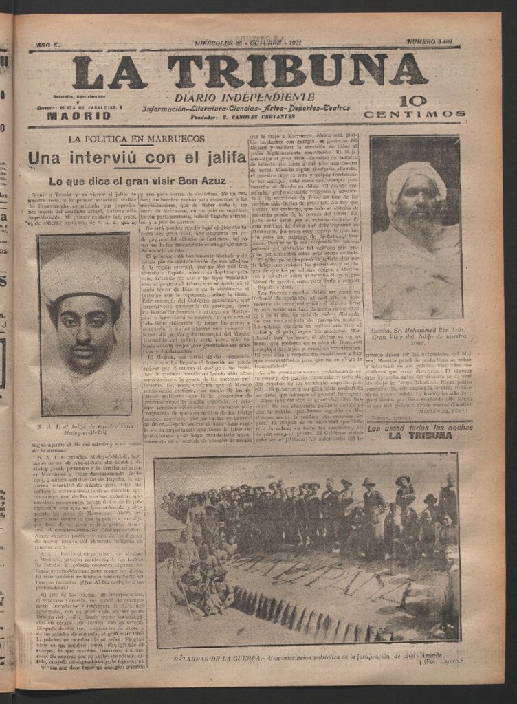 Miniatura de La Tribuna del 26 de octubre de 1921