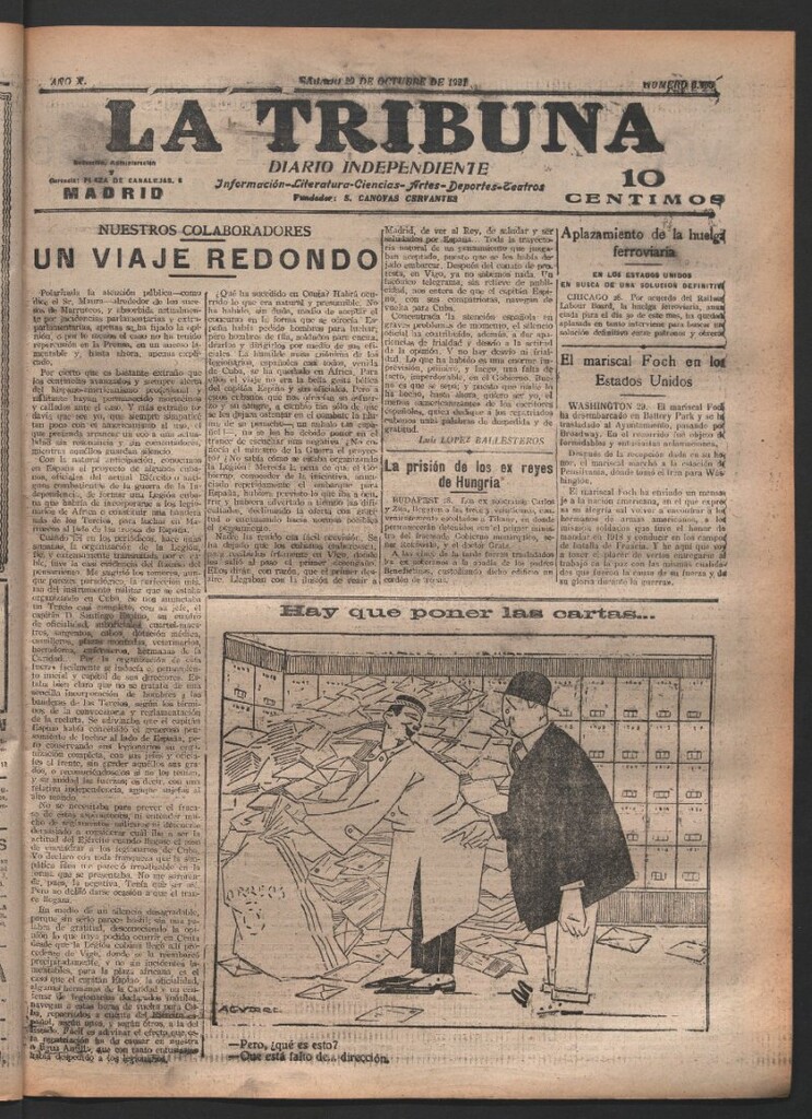 Miniatura de La Tribuna del 29 de octubre de 1921