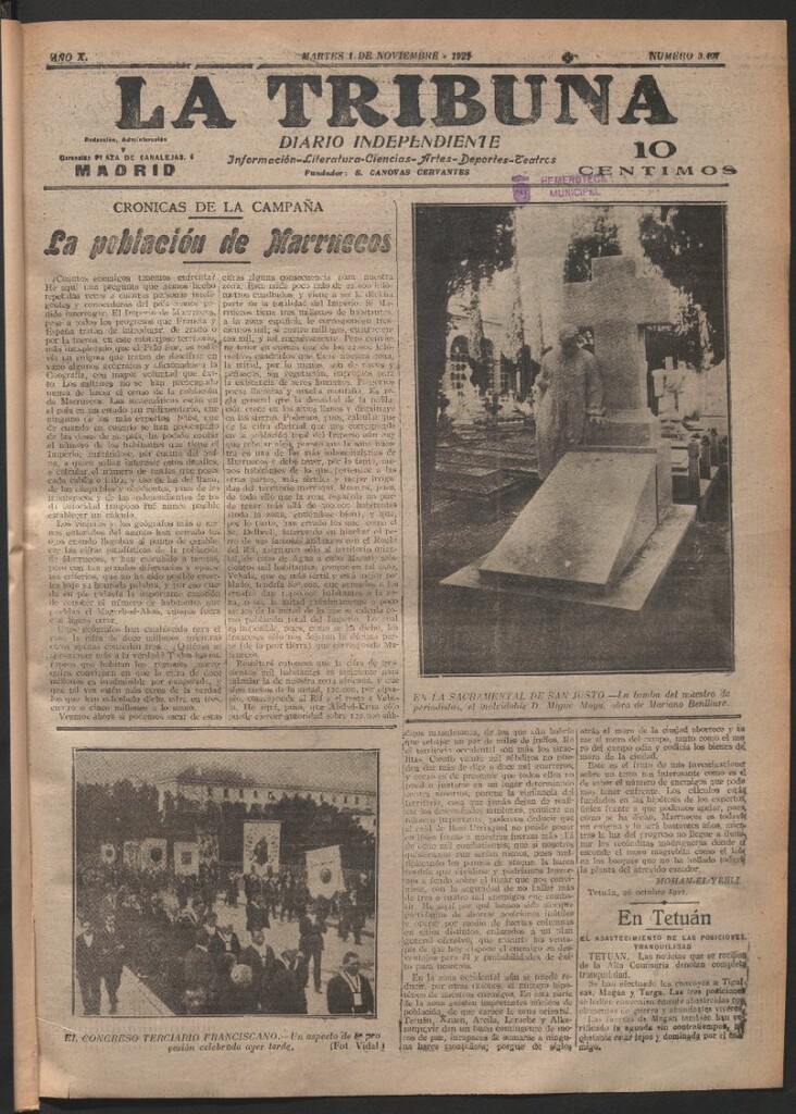 Miniatura de La Tribuna del 1 de noviembre de 1921