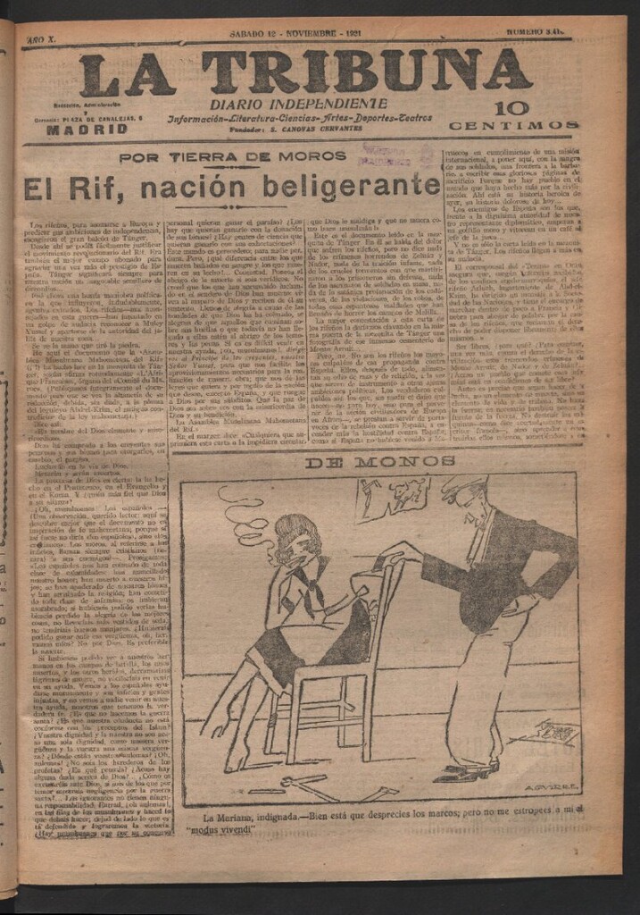 Miniatura de La Tribuna del 12 de noviembre de 1921